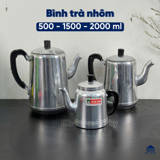  Ấm nhôm pha trà dung tích 500ml - 1500ml - 2000ml dùng làm bình pha trà quán cafe gia đình nhôm tốt 