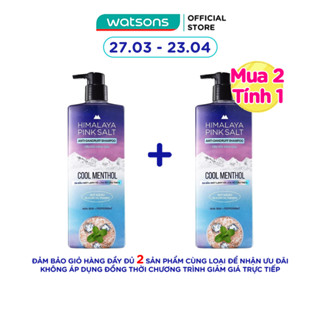 Dầu Gội Sạch Gàu Muối Hồng Himalaya Mát Lạnh Bạc Hà Cool Menthol 650ml