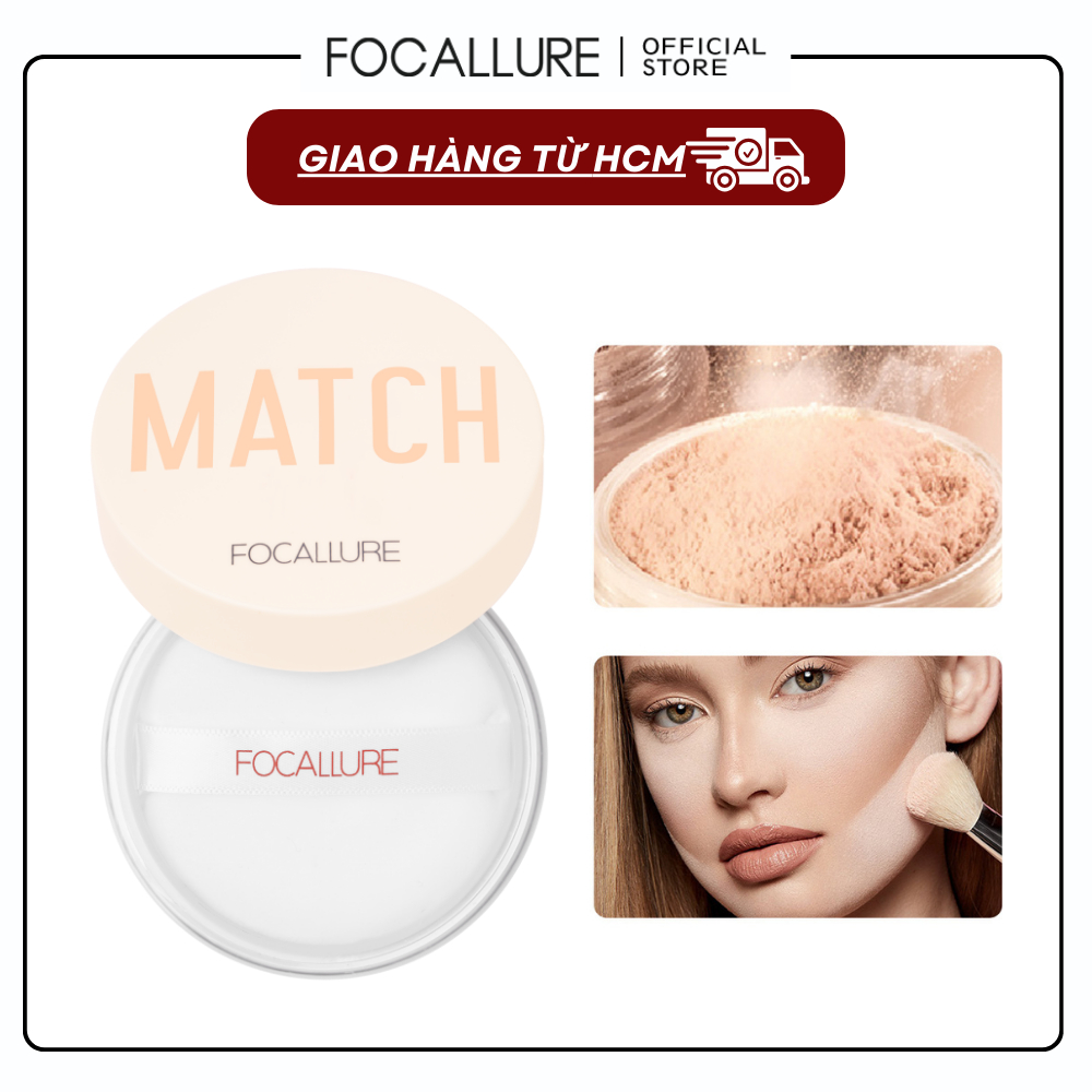 FOCALLURE Phấn phủ lì dạng bột kiểm soát dầu lâu trôi 15g