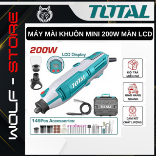 Máy Mài Khuôn Mini TOTAL TG2006 - 200W - 40000RPM - Màn Hình LCD - Kèm 149 Linh Kiện