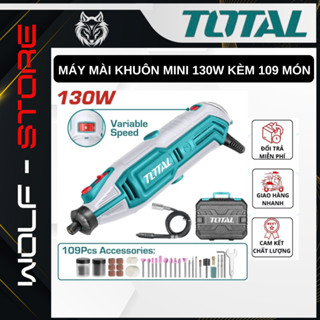 Máy Mài Khuôn Mini TOTAL TG513326 - 130W - 35000RPM - Kèm 109 Linh Kiện - Hộp Nhựa BMC