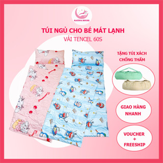 Túi ngủ cho bé đi học Katina House, vải tencel 60s mát lạnh, nhiều kích thước