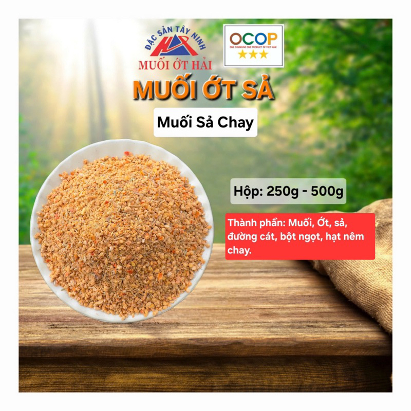 Muối Sả Ớt Tây Ninh Loại 1 ( Muối Chay ) - thương hiệu Muối Ớt Hải - đặc sản Tây Ninh