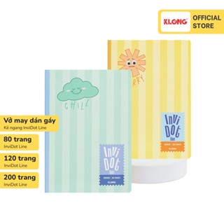 Vở kẻ ngang may dán gáy InviDot Line Emotions KLONG B5 80-120-200 trang 100/76; MS: 201, 202, 203