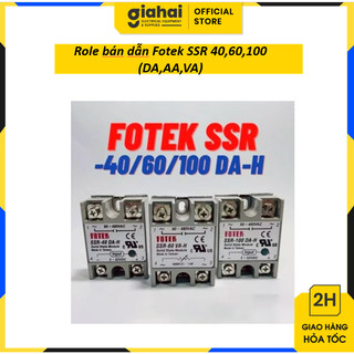 Role bán dẫn Fotek SSR 40,60,100 (DA,AA,VA) TBD17