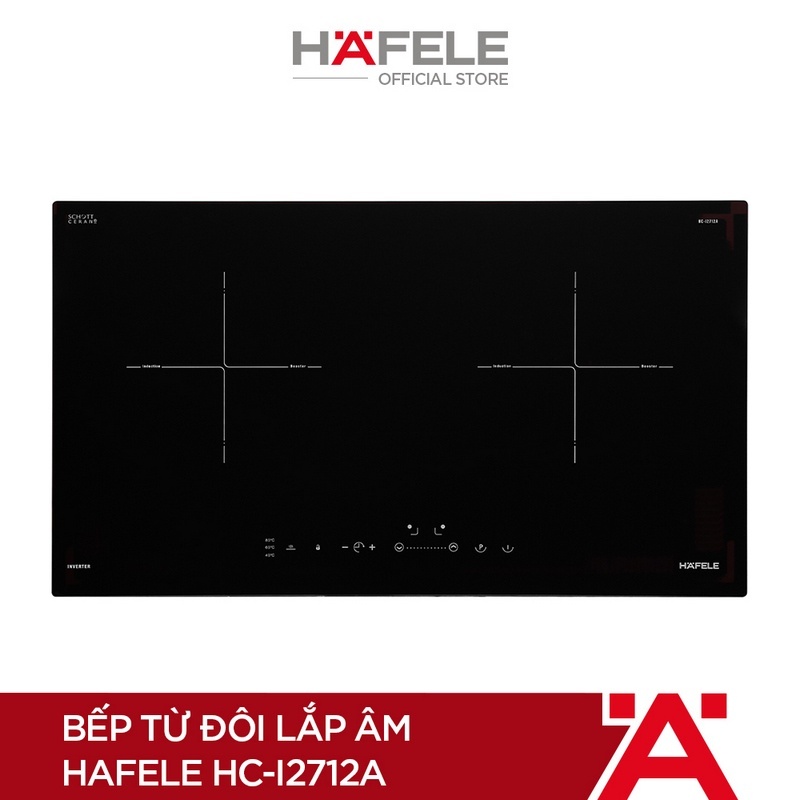 [KOL] Bếp âm từ đôi Hafele 4200W HC-I2712A (536.61.716) 71.5cm
