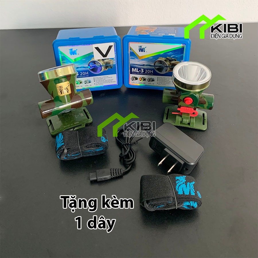 Đèn pin đội đầu siêu sáng, đèn led đội đầu ML3