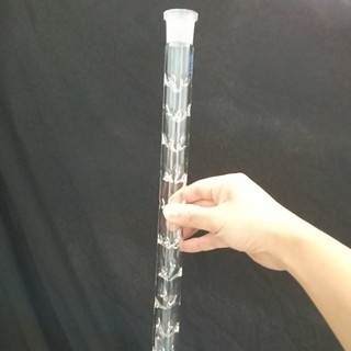 Cột thủy tinh chưng cất phân đoạn Vigreux có gai KIM CƯƠNG 30cm, 40cm cổ 24/29 thí nghiệm