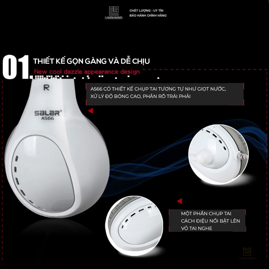 Tai Nghe Chụp Tai Có Mic SALAR A566 Dùng Cho Máy Tính, Headphone PC Có Dây , Micro Đàm Thoại , Tai Nghe Học Online | BigBuy360 - bigbuy360.vn
