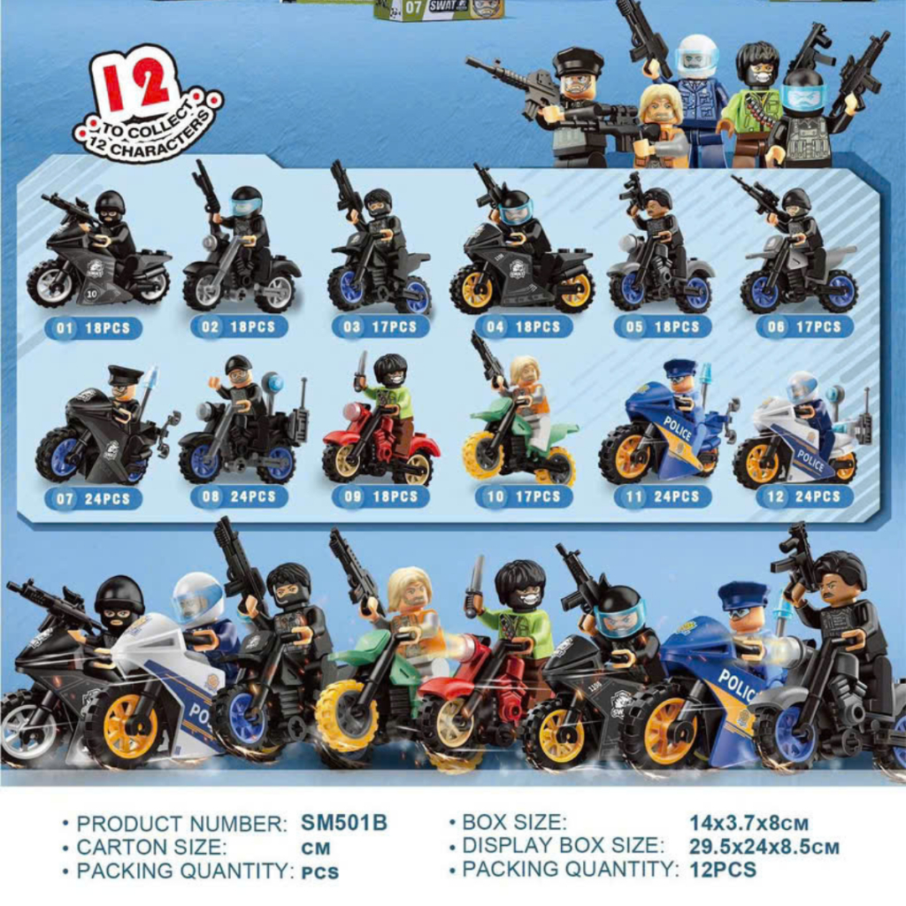 Đồ Chơi Lắp Ráp Mô Hình 3D Swat, Côn Trùng, Khủng Long, Sinh Vật Biển, Bằng Nhựa ABS An Toàn Cho Trẻ