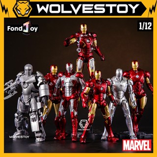 Mô Hình Lắp Ráp Chính Hãng Fondjoy Toys Marvel Iron Man MK1 MK2 MK3 MK4 MK5 MK6 MK7 Avengers 1/12 Model Kit