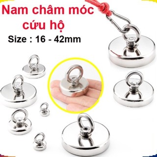 (1 Viên) Nam châm móc tròn, Nam châm cứu hộ siêu hút 16 - 42mm