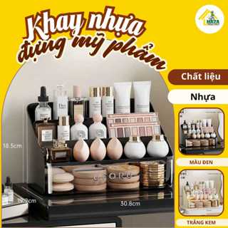 (SẴN) Hộp Đựng Mỹ Phẩm để bàn trang điểm, Giá để đồ trang điểm dưỡng da đồ makeup Khay đựng mỹ phẩm