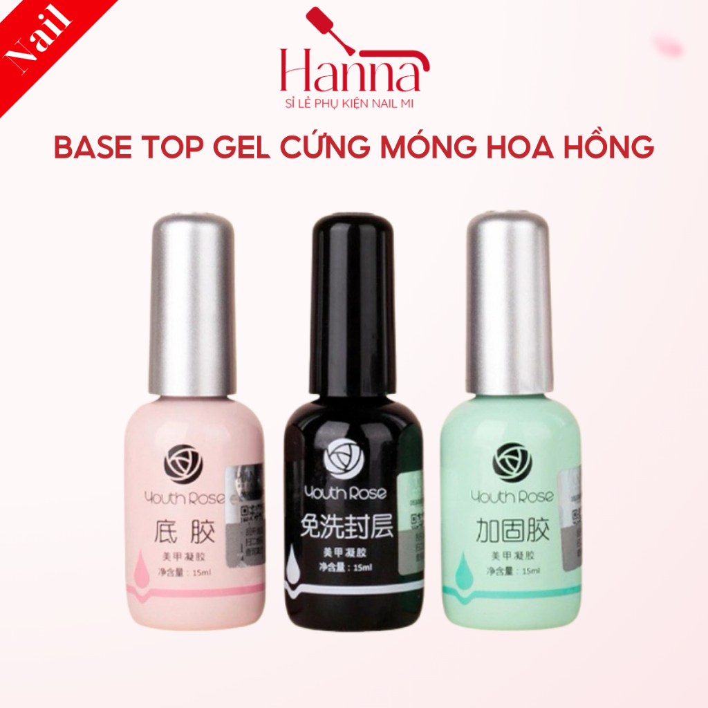 Base, Top, cứng móng Hoa Hồng(02) - lẻ chai