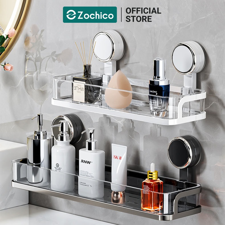 Kệ để đồ nhà tắm hút chân không đa năng, sang trọng, không khoan tường, lắp đặt dễ dàng, chịu lực mạnh mẽ Zochico