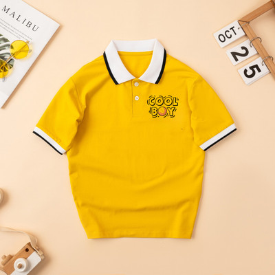 Áo Polo cho bé trai in chữ COOL BOY nhiều màu chất cotton 4 chiều  - Áo thun có cổ cho bé Loza Kids PY3105
