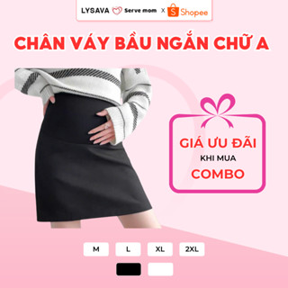 Chân Váy Bầu Ngắn Chữ A Công Sở Lysava Chất Liệu Umi Hàn Cao Cấp Có Chun Rút Điều Chỉnh Tiện Lợi CV4