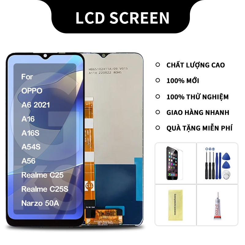Màn hình thay thế Oppo A6 2021 A16 A16S A54S A56 Realme C25 C25S Narzo 50A