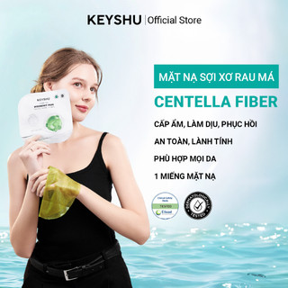  1 Miếng Mặt Nạ Sợi Xơ Rau Má Centella Fiber KEYSHU Dưỡng Ẩm Làm Mềm Da Hỗ Trợ Ngăn Ngừa Lão Hóa 30ML 