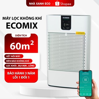 Máy lọc không khí ECOMIX 60m2 | lọc bụi mịn ,khói ,mùi ,lông thú cưng - ion âm - Bảo hành 3 năm