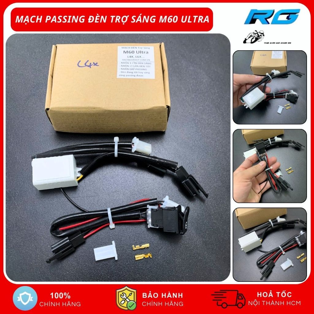 Mạch Passing Đèn Trợ Sáng M60, M90, M4X, L4X - Không Chỉnh Tốc Độ Chớp Passing Nguồn 12V Dễ Lắp Đặt