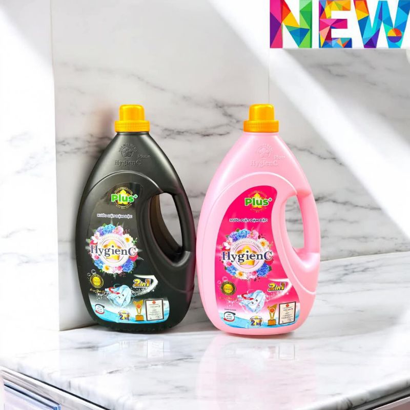 FREESHIP Combo 2  Chai Nước Giặc HygienC Plus hàng Việt Nam Can 2kg 4 Màu