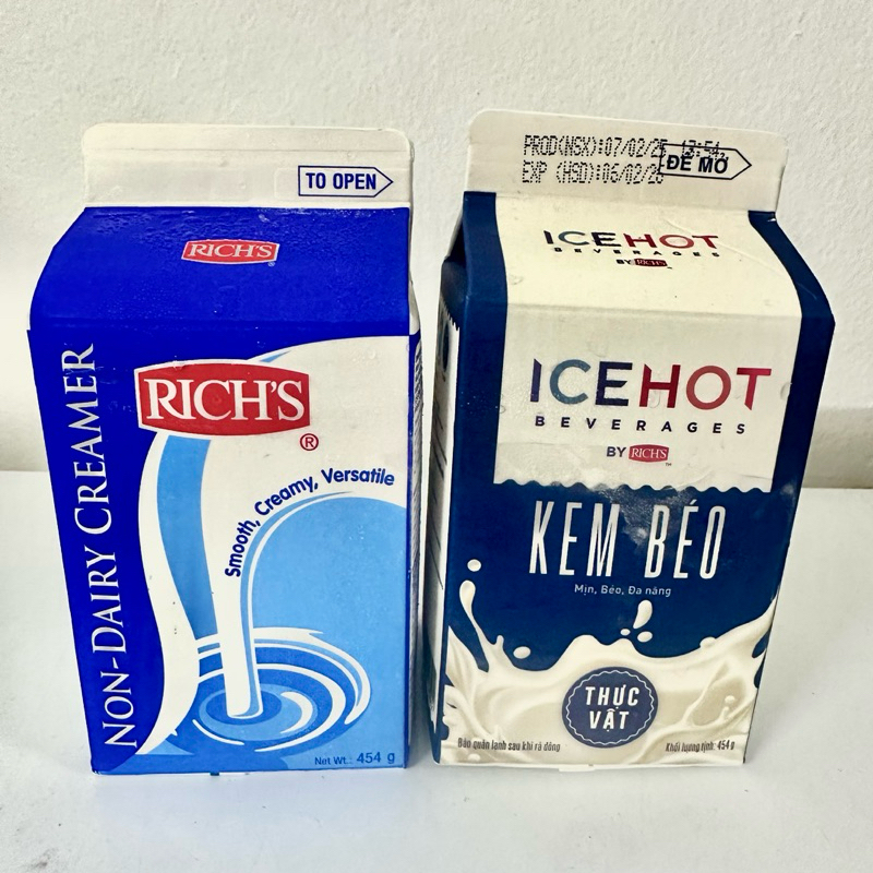 Kem béo thực vật Rich’s lùn / icehot 454g