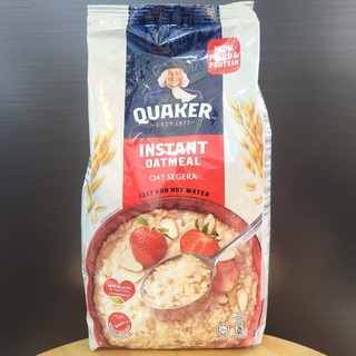  QUAKER – TÚI LỚN 1 Kg - YẾN MẠCH NGUYÊN CHẤT ĂN LIỀN   MALAYSIA   Instant Oatmeal  HALAL  