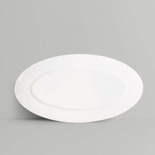 Combo 10 đĩa sứ bầu dục trắng 32cm