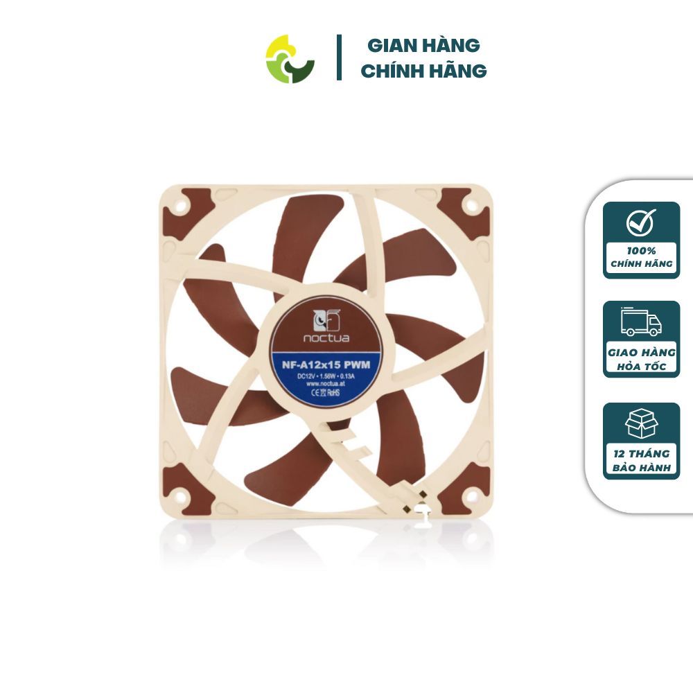 Quạt tản nhiệt Noctua NF-A12x15 PWM- Chính Hãng