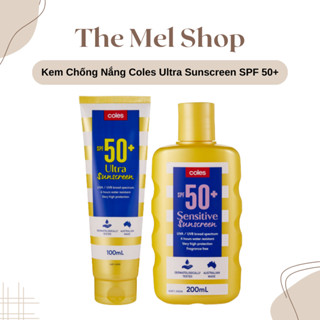 Kem Chống Nắng Úc Coles Ultra Sunscreen SPF 50+ 100ml - 200ml
