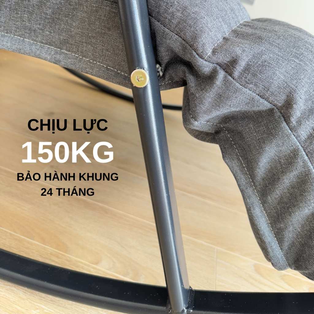 Ghế bập bênh thư giãn ANA BB02 dài 1m6 điều chỉnh 10 cấp độ nằm đọc sách nghỉ ngơi decor phòng Tặng lăn Massa Gác Đệm | BigBuy360 - bigbuy360.vn
