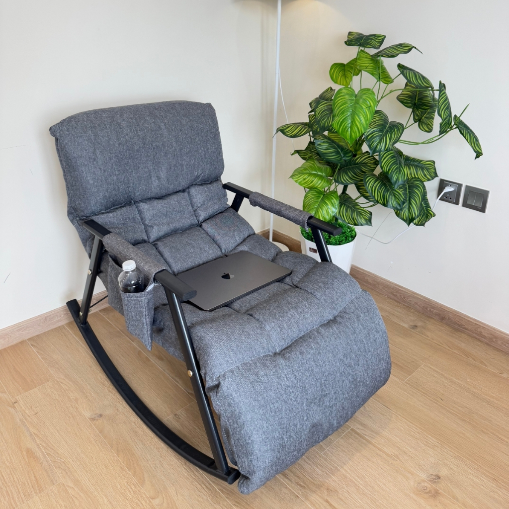 Ghế bập bênh thư giãn ANA BB02 dài 1m6 điều chỉnh 10 cấp độ nằm đọc sách nghỉ ngơi decor phòng Tặng lăn Massa Gác Đệm | BigBuy360 - bigbuy360.vn