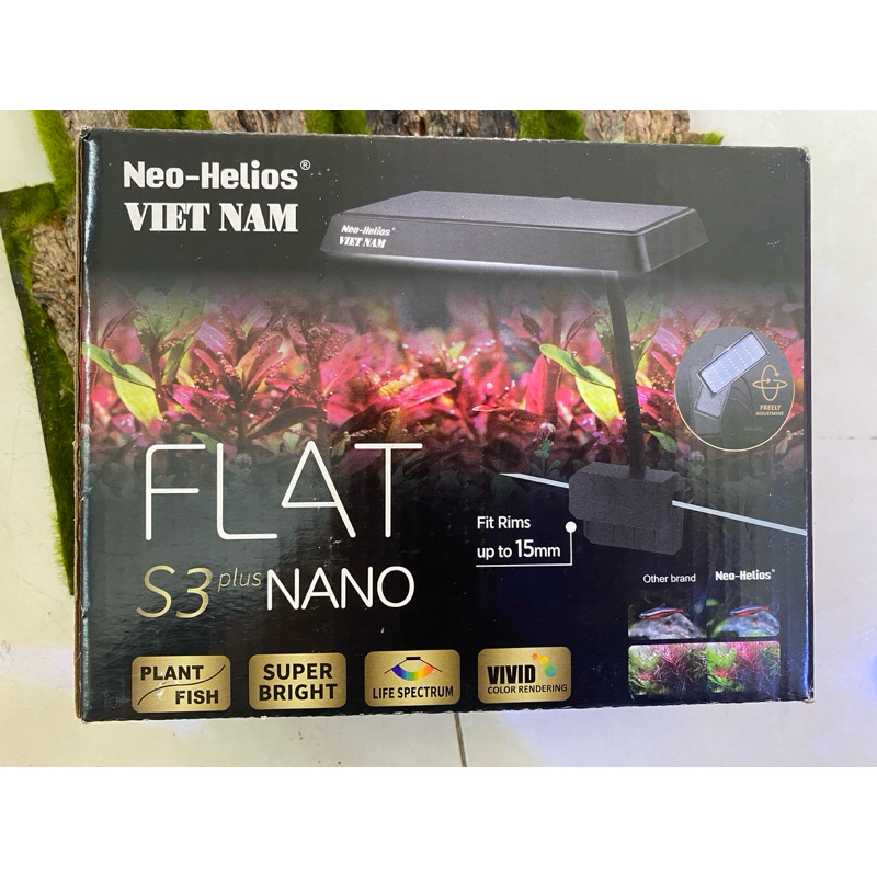Đèn Flat Nano S3 Plus đỏ cá không đỏ nước