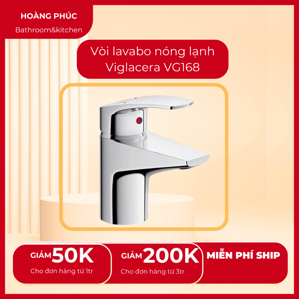 Vòi lavabo rửa mặt Viglacera nóng lạnh VG168