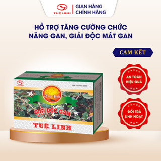  Trà giải độc gan Tuệ Linh hòa tan  Chính hãng  - Hỗ trợ tăng cường chức năng gan - Hộp 5 gói x 8g 