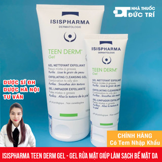 [CHÍNH HÃNG] Sữa rửa mặt giảm nhờn, ngừa mụn - ISIS PHARMA TEEN DERM GEL