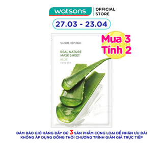 Mặt Nạ Giấy Nature Republic Chiết Xuất Nha Đam Tự Nhiên Real Nature Aloe Mask 23ml