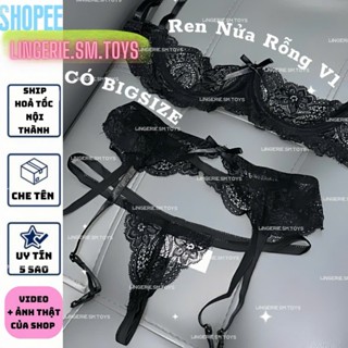 MY1198 {NHIỀU MÀU} Set Nội Y Có Gọng Đáp Ren Nửa Ngực Ôm Ngực Gợi Cảm Kèm Đai Eo Kẹp Vớ Sexy CÓ BIGSIZE