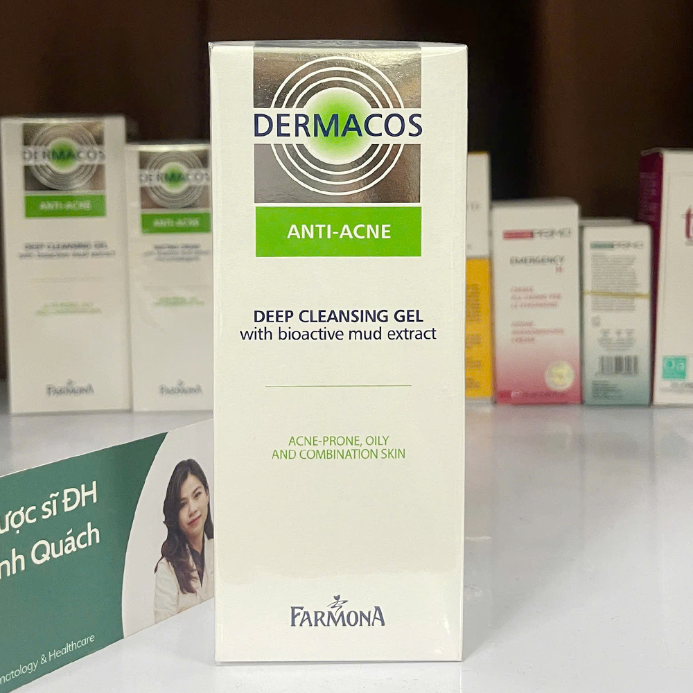 Sữa Rửa Mặt Cho Da Dầu Mụn Farmona DERMACOS Deep Cleansing Gel