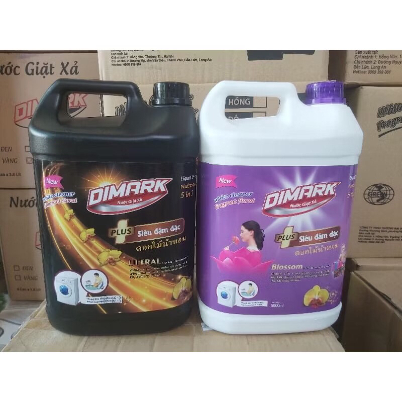 Nước Giặt Xả Quần Áo Di-Mark Can 5 Lít Đen/Tím