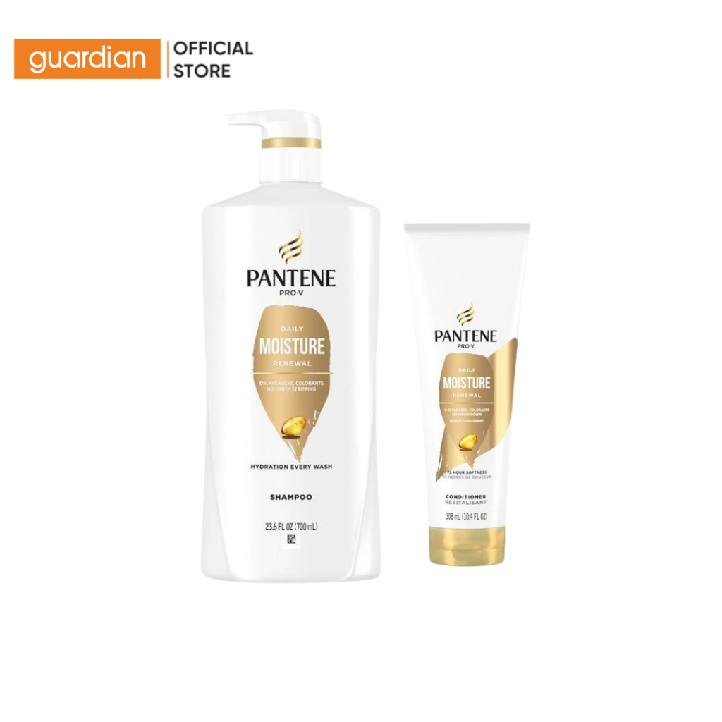 Combo Dầu Gội Pantene Moisture Renewal 700Ml & Dầu Xả Pantene Moisture Renewal 308Ml