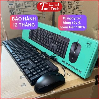  Bàn phím + chuột máy tính giá rẻ có dây full size 104 key gõ êm nẩy tốt chống ồn chống nước bảo hành 12 tháng. 