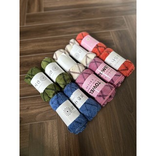 Khăn mặt lông cừu, kẻ mờ, KT 30x50cm