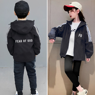 Áo khoác bé trai size đại dù 2 lớp in chữ cá tính 13-40kg 0337 FIVEBE