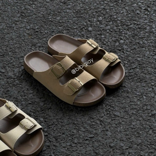 Dép nam, nữ 2 quai ngang khóa da lộn đế 3cm mới  T325 mã 123