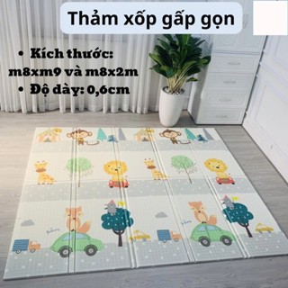 Thảm xốp gấp gọn XPE, thảm xốp trải sàn 2 mặt chống trơn trượt cho bé vui chơi an toàn dễ vệ sinh
