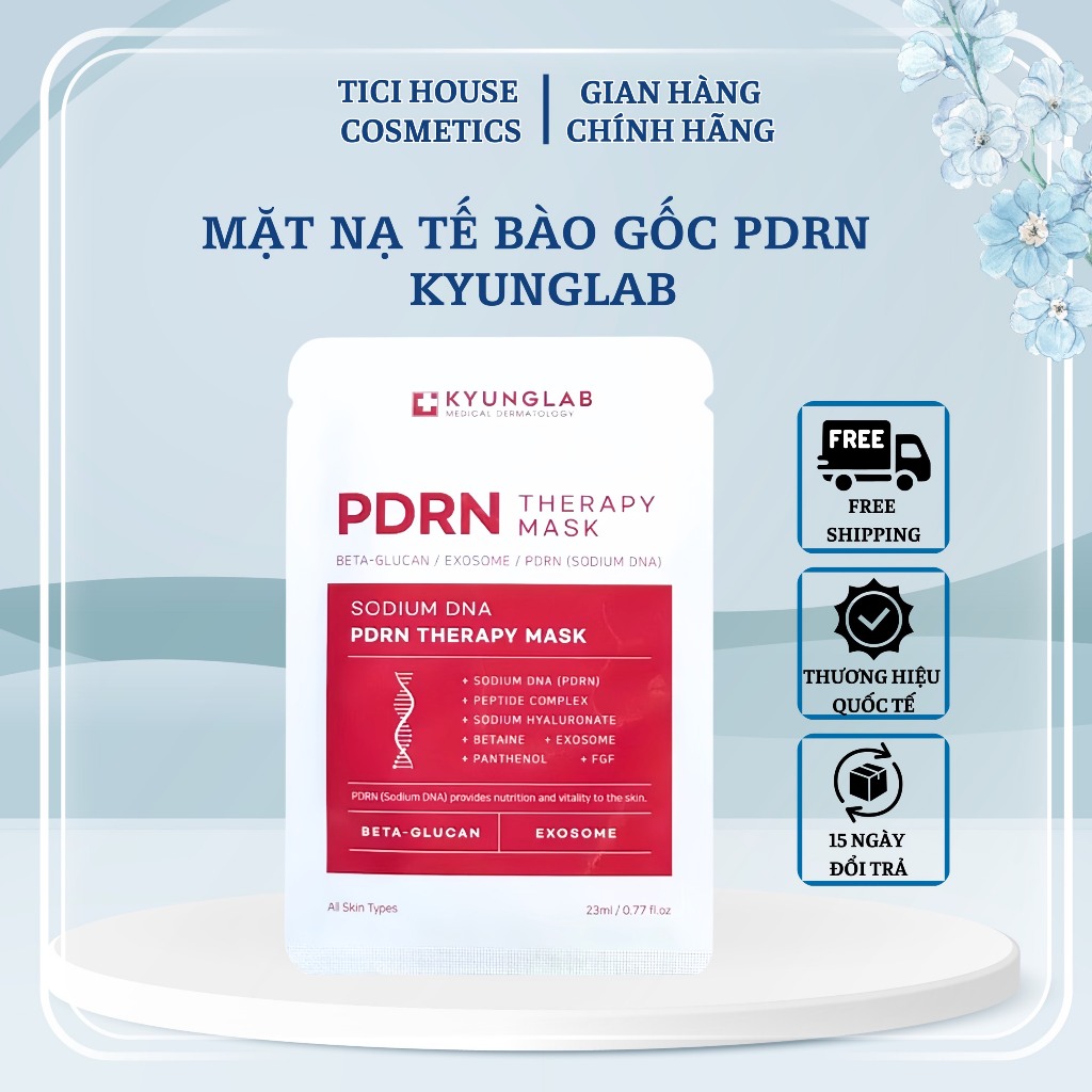 Mặt nạ dưỡng ẩm KyungLab PDRN Mask phục hồi da ngăn ngừa lão hoá 23ml, Combo mặt nạ trẻ hoá da Kyung