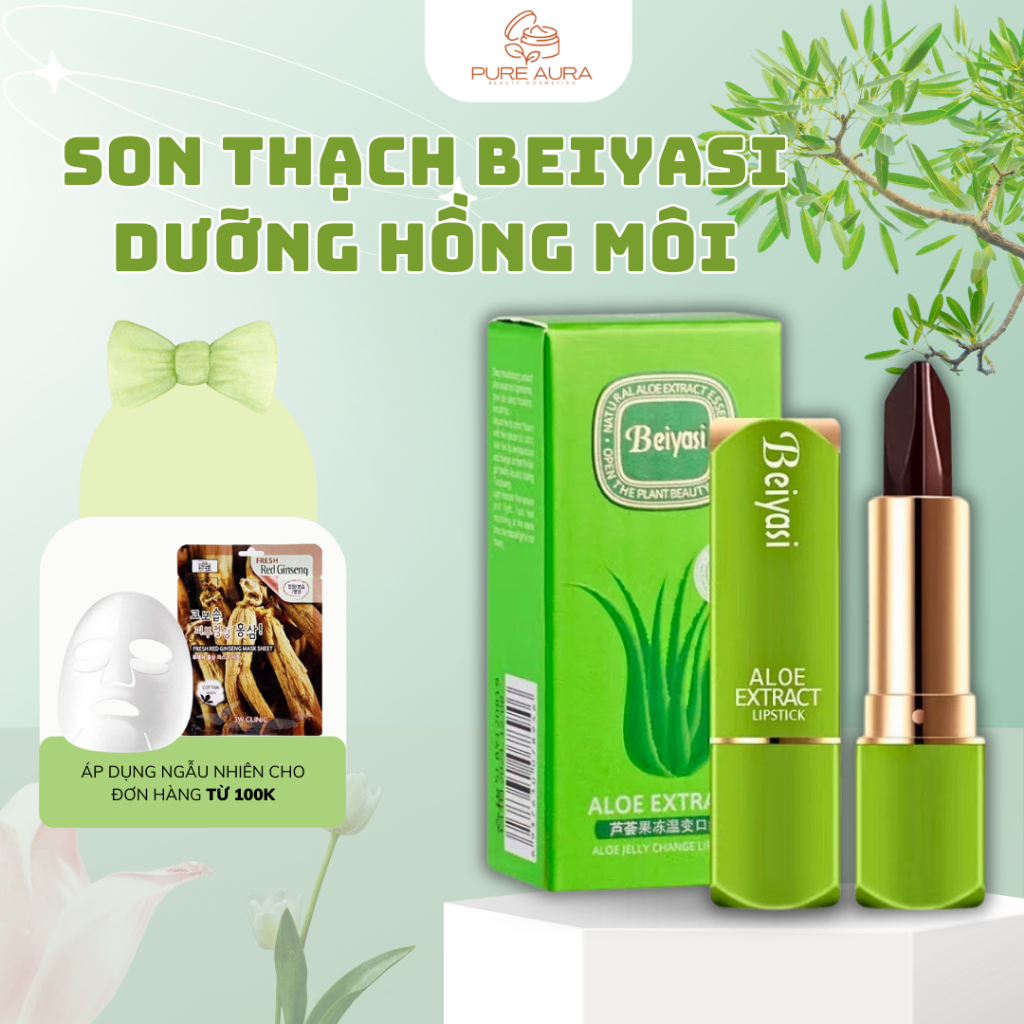 Son Thạch BEIYASI – Kết Hợp Dưỡng Ẩm & Trang Điểm, Cho Đôi Môi Mềm Mịn, Hồng Hào, Bền Màu Lên Đến 12