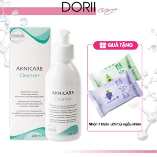 Aknicare Gel Rửa Mặt Cho Da Dầu Mụn Cleanser 200ml +khăn giấy